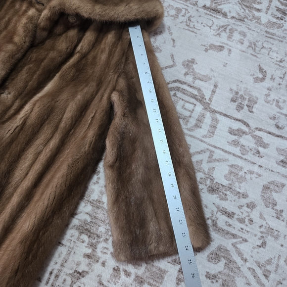 Ntural Mink Fur Vintage Luxury Elegant Brown Fur Coat See Pics For Mesurments - Picture 14 of 16